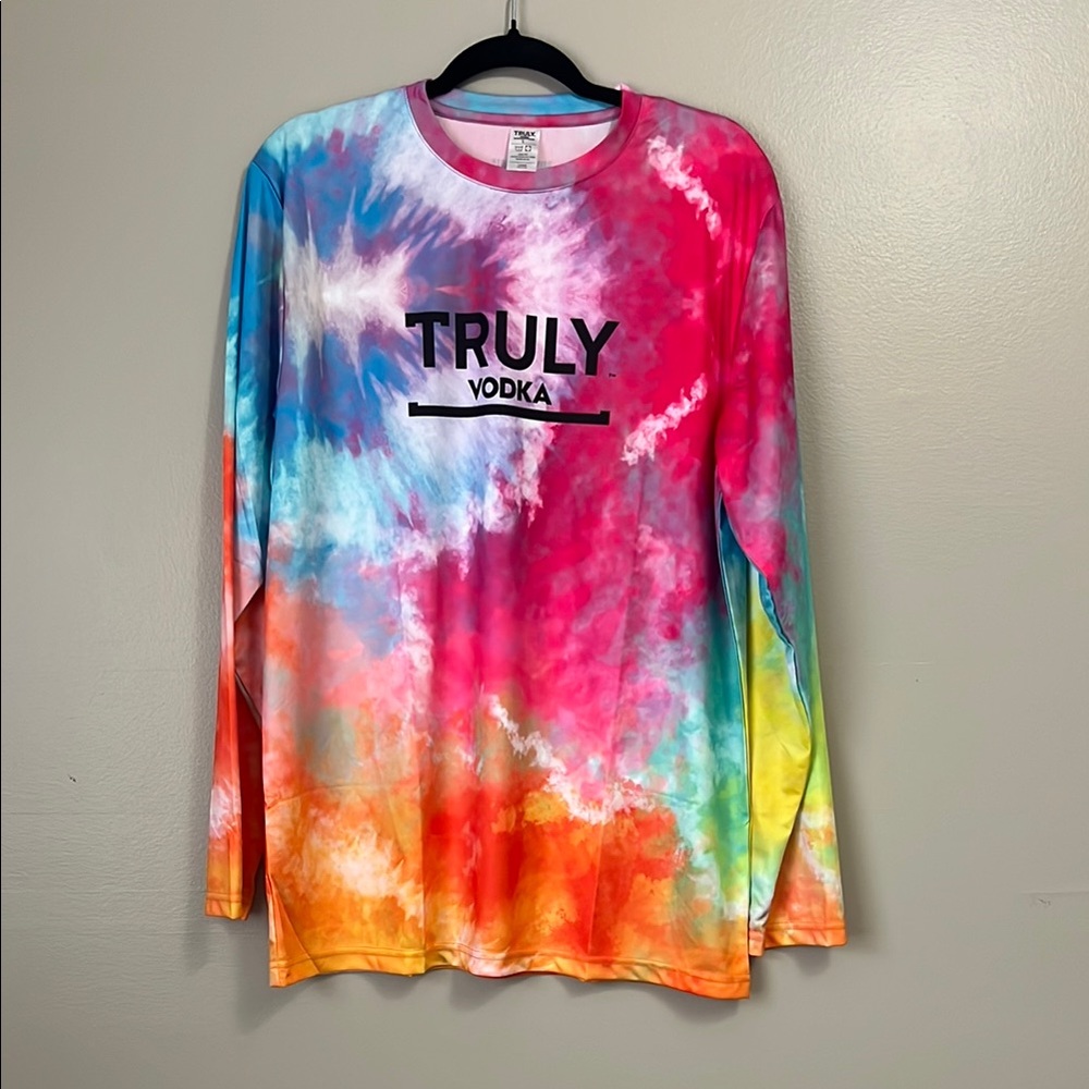 TRULY Tie-Dye Long Sleeve Shirt - Pink, Blue, Orange, Yellow